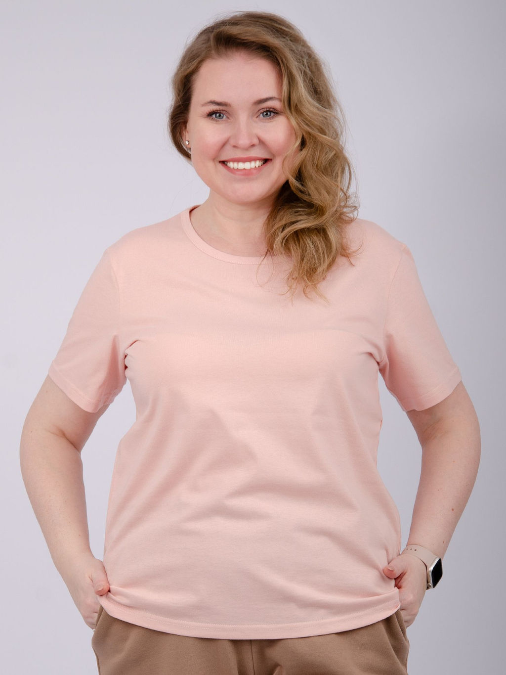 Футболка "Карусель 4" пудра, трикотаж