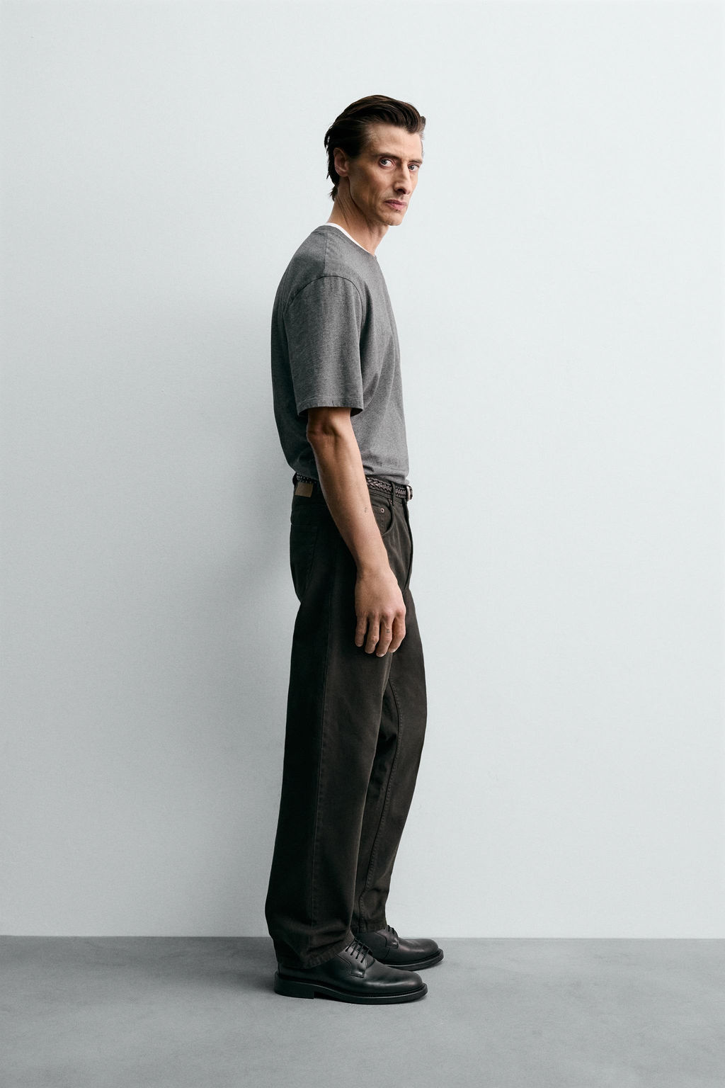 TEXTURED STRAIGHT-LEG TROUSERS - Zara фото 4