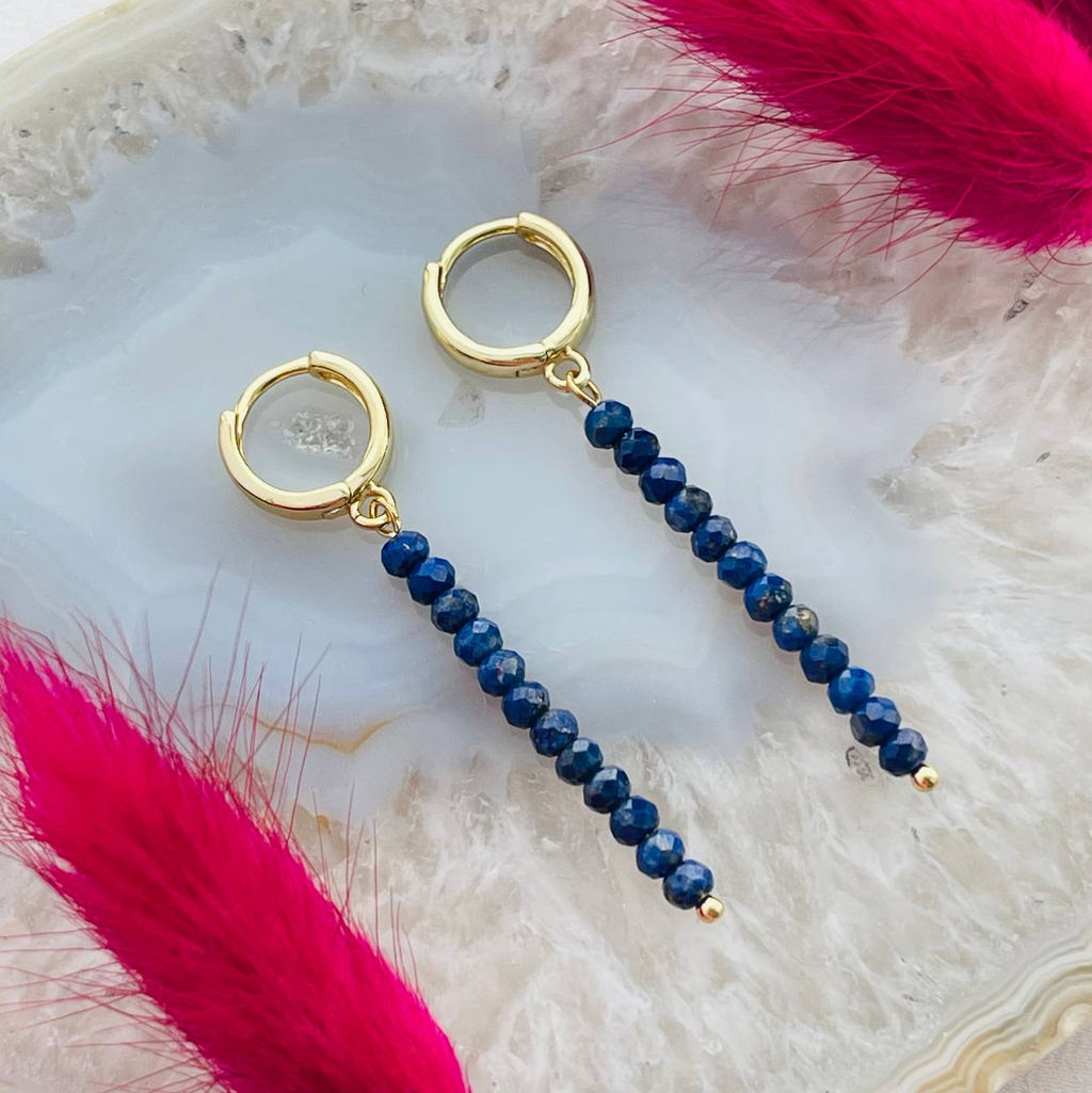 Серьги длинные из Лазурита