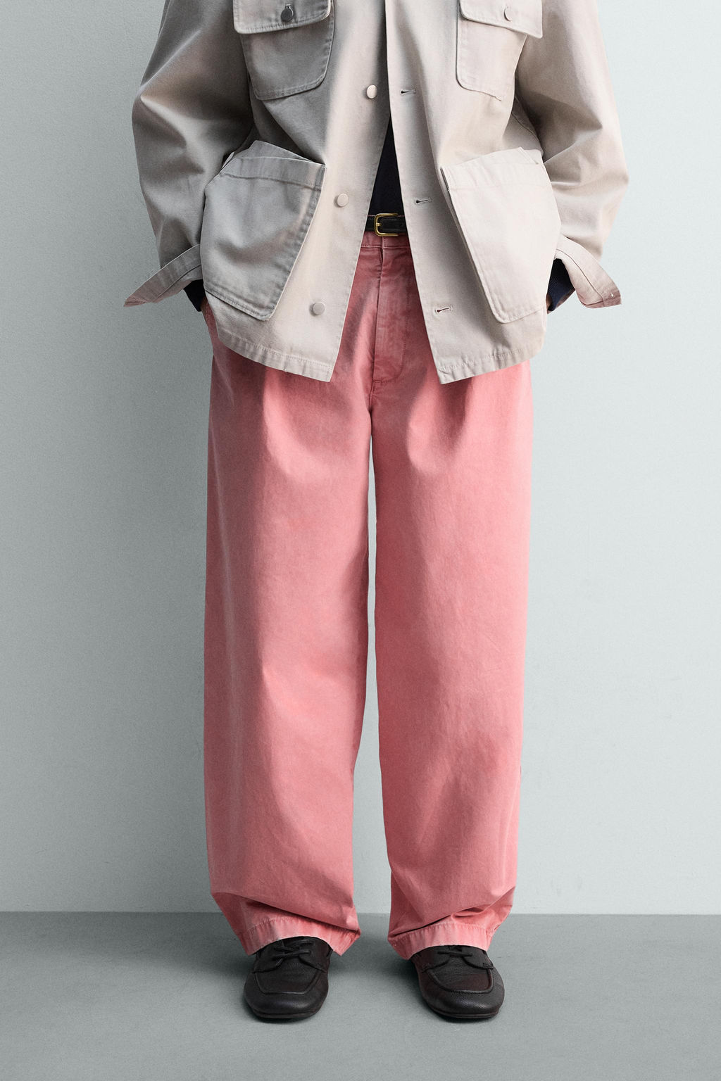 PANTAL?N RELAXED FIT PLIEGUES LIMITED EDITION / Rosa palo - Zara фото 11