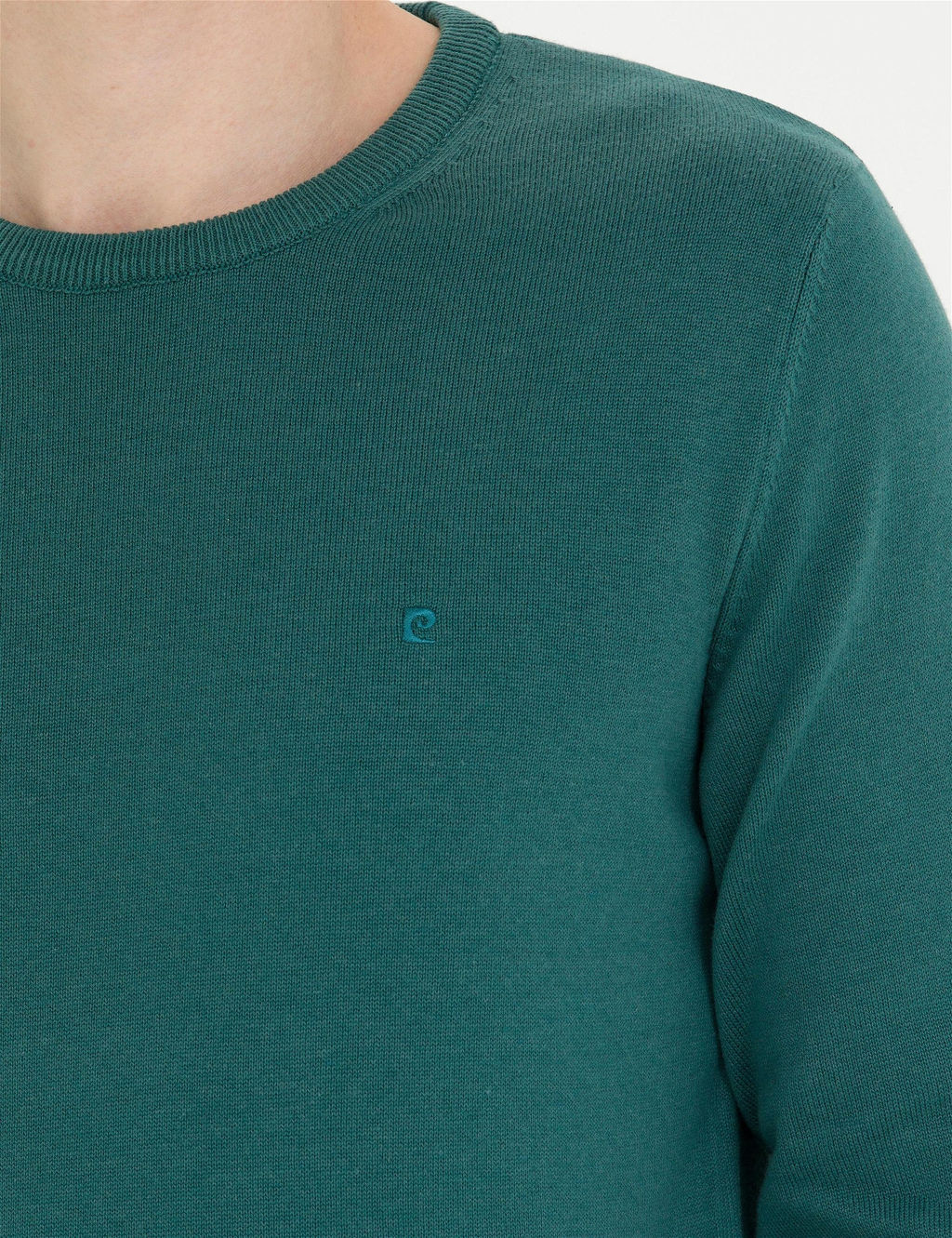 Ye_il Slim Fit Bisiklet Yaka Basic Triko Kazak - Pierre cardin фото 7