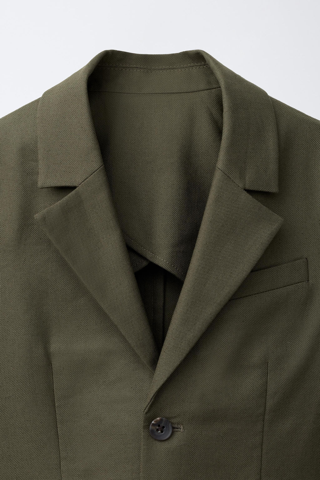 BLAZER TRAJE CON ALGOD?N Y LINO / Verde gris - Zara фото 3