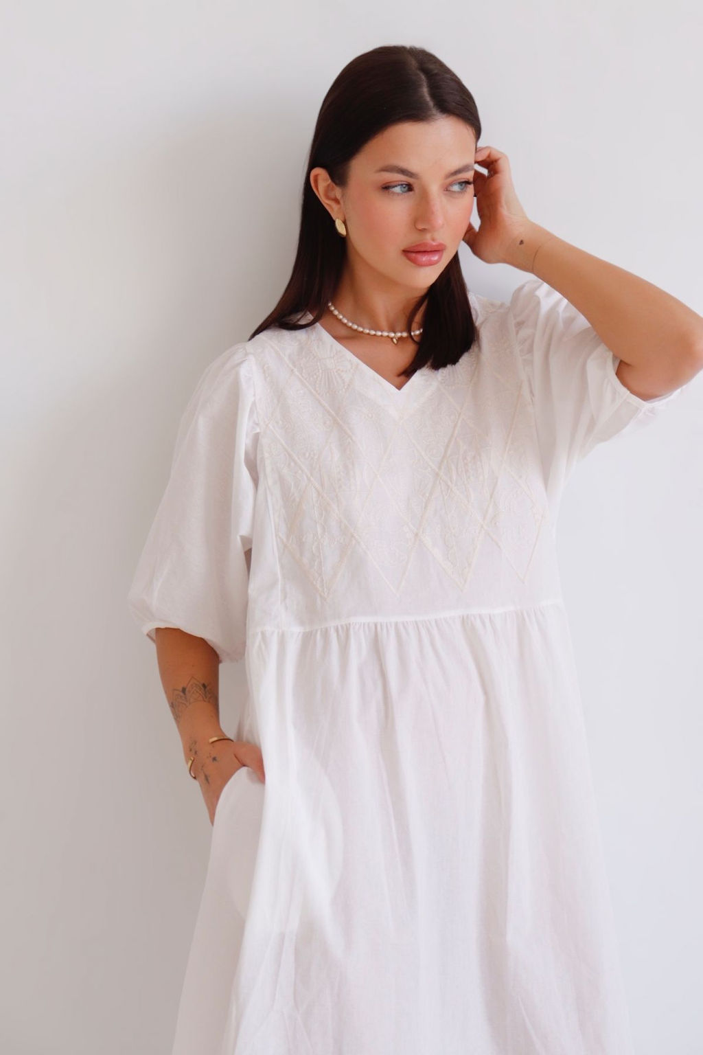 13187 Платье молочное из хлопка - Martichelli фото 4