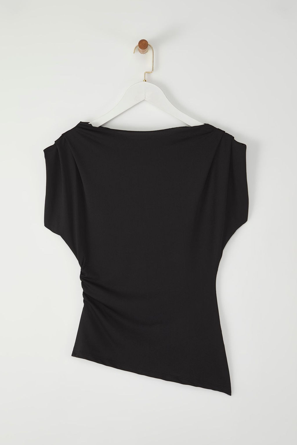 Trendyolmilla Siyah Drapeli Vatkal? Fitted/Vucuda Oturan C?tc?tl? Esnek Orme Bluz TWOSS25BZ00174  фото 5
