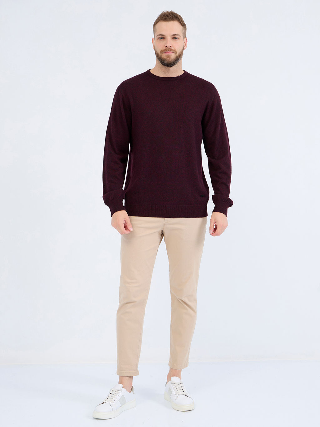 Джемпер мужской GREG G121-DA491 бордо/черный  фото 4