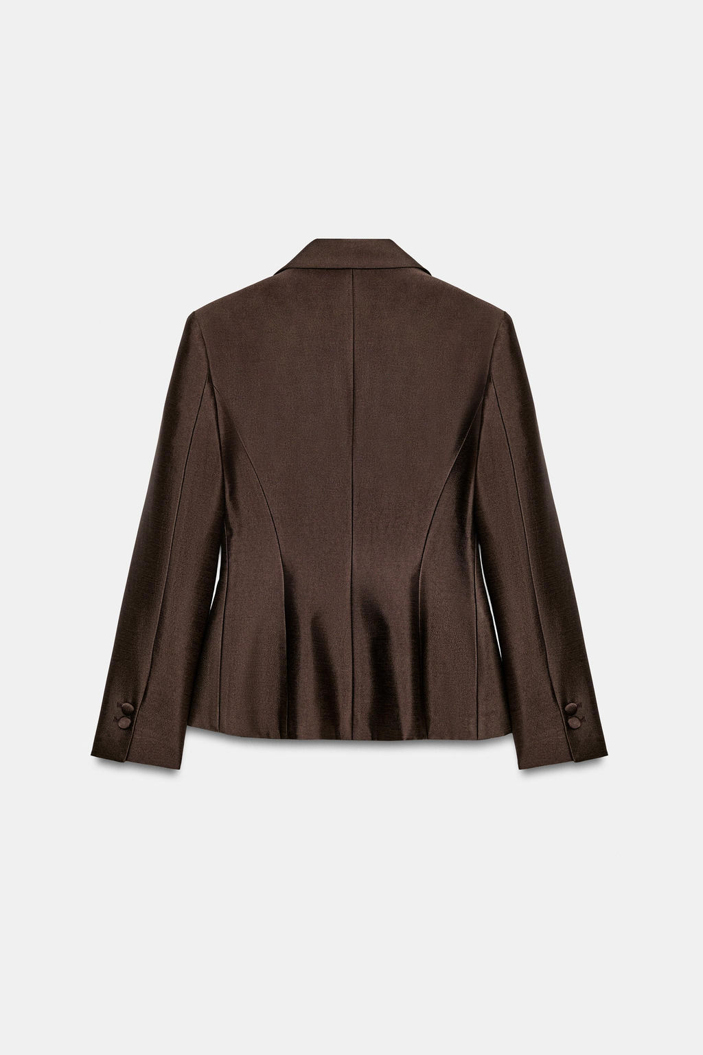 BLAZER ENTALLADA SATINADA / Marr?n - Zara фото 8