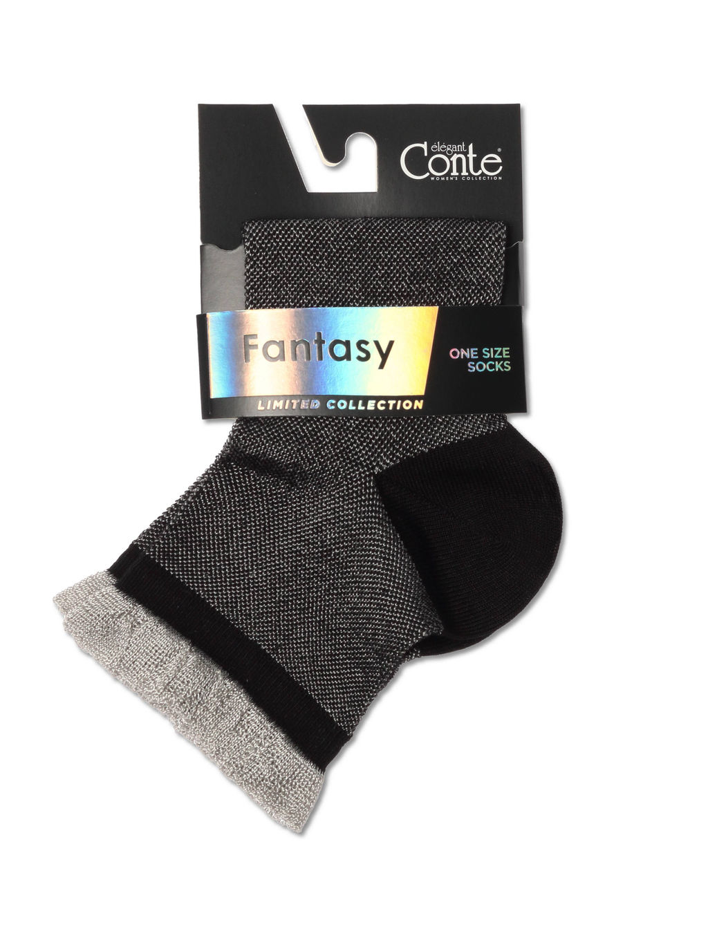 Цена за 2 пары. Носки Классические CONTE Носки из вискозы со сборкой серый - Conte elegant фото 4