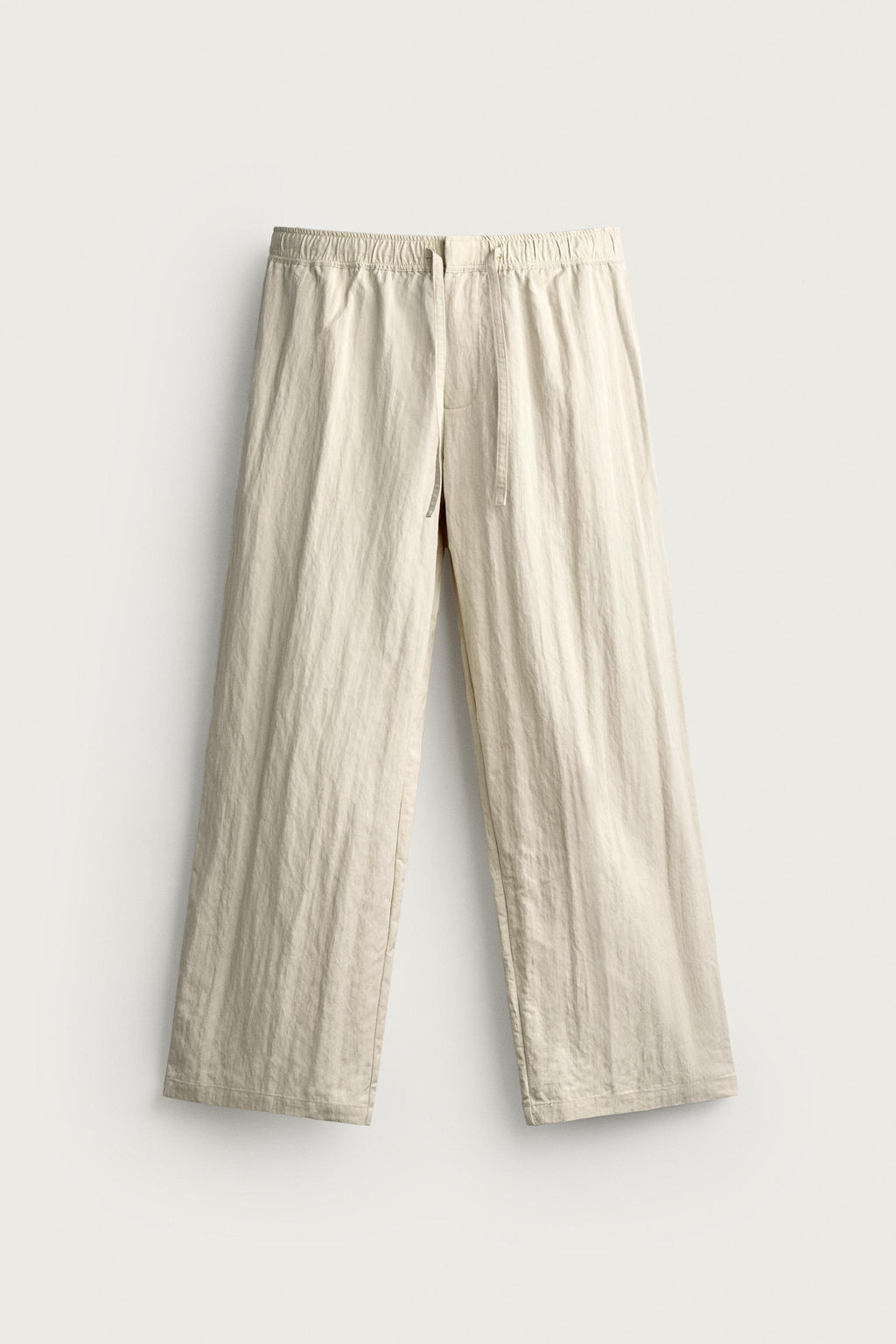 PANTAL?N T?CNICO RELAXED FIT EFECTO ARRUGADO / Beige - Zara фото 6