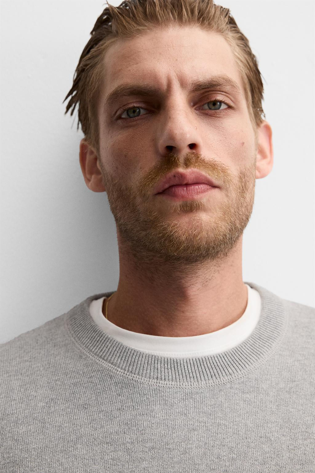 TEXTURED COTTON SWEATER - Zara фото 14