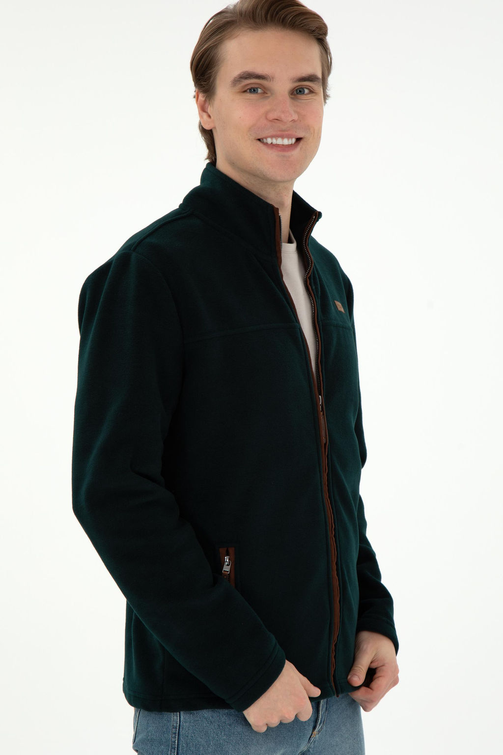 Мужской темно-зеленый вязаный кардиган Неожиданная скидка в корзине - U.s. polo assn фото 3