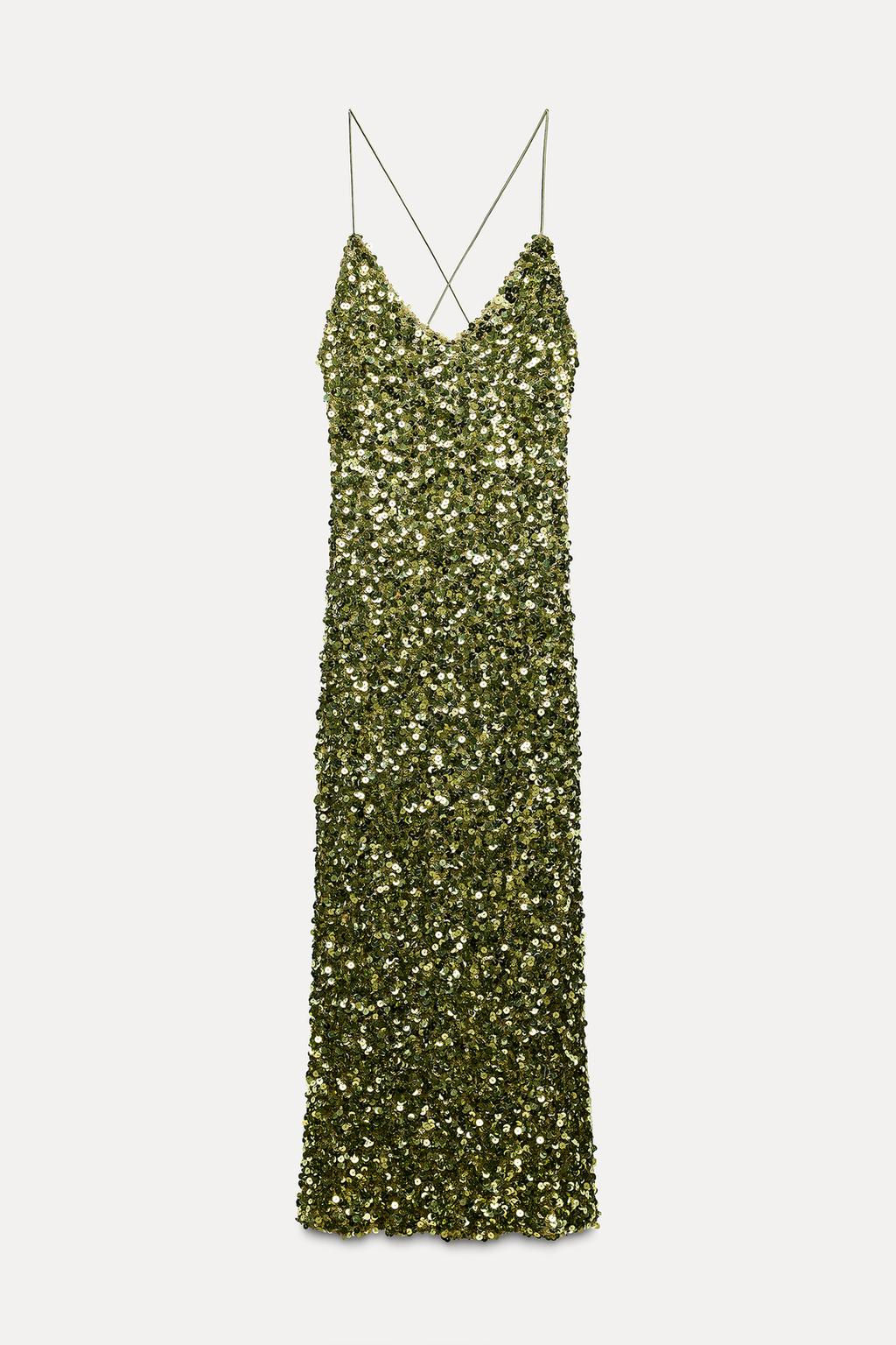 SEQUINNED MIDI DRESS - Zara фото 3