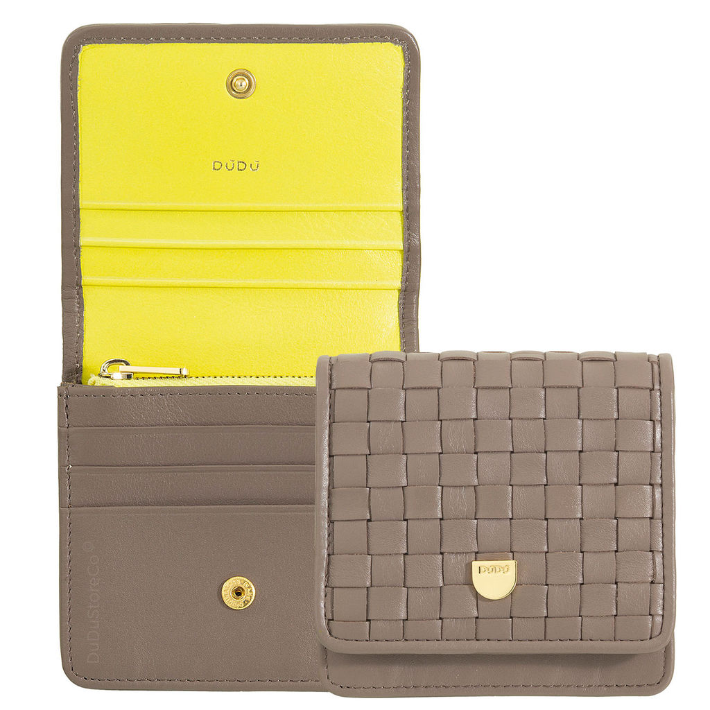 Итальянский кожаный кошелек DuDu серии Flores | тауп