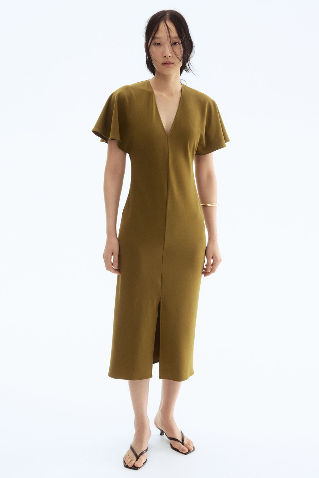 Vestido interlock con escote de pico - H&m фото 2