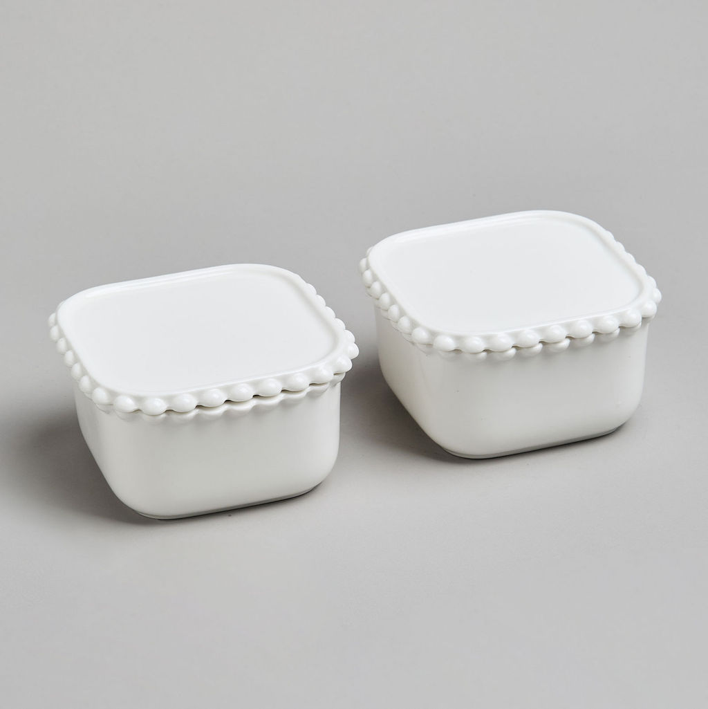 НАБОР ИКОРНИЦ LEFARD PEARL С КРЫШКАМИ 2 ШТ. КВАДРАТ. 10*5,5 СМ 200 МЛ  фото 2