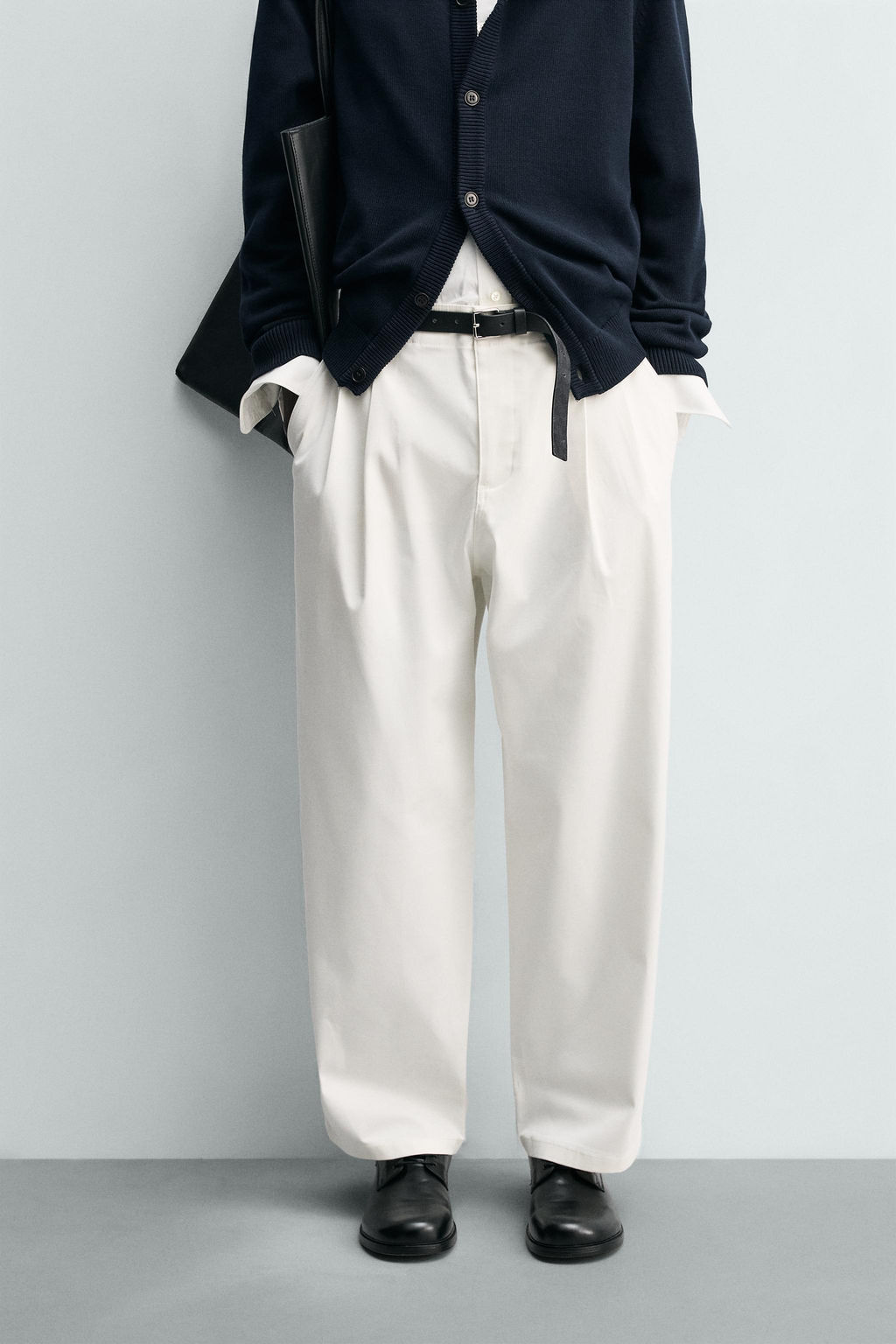 PANTAL?N WIDE FIT PLIEGUES / Crudo - Zara фото 2