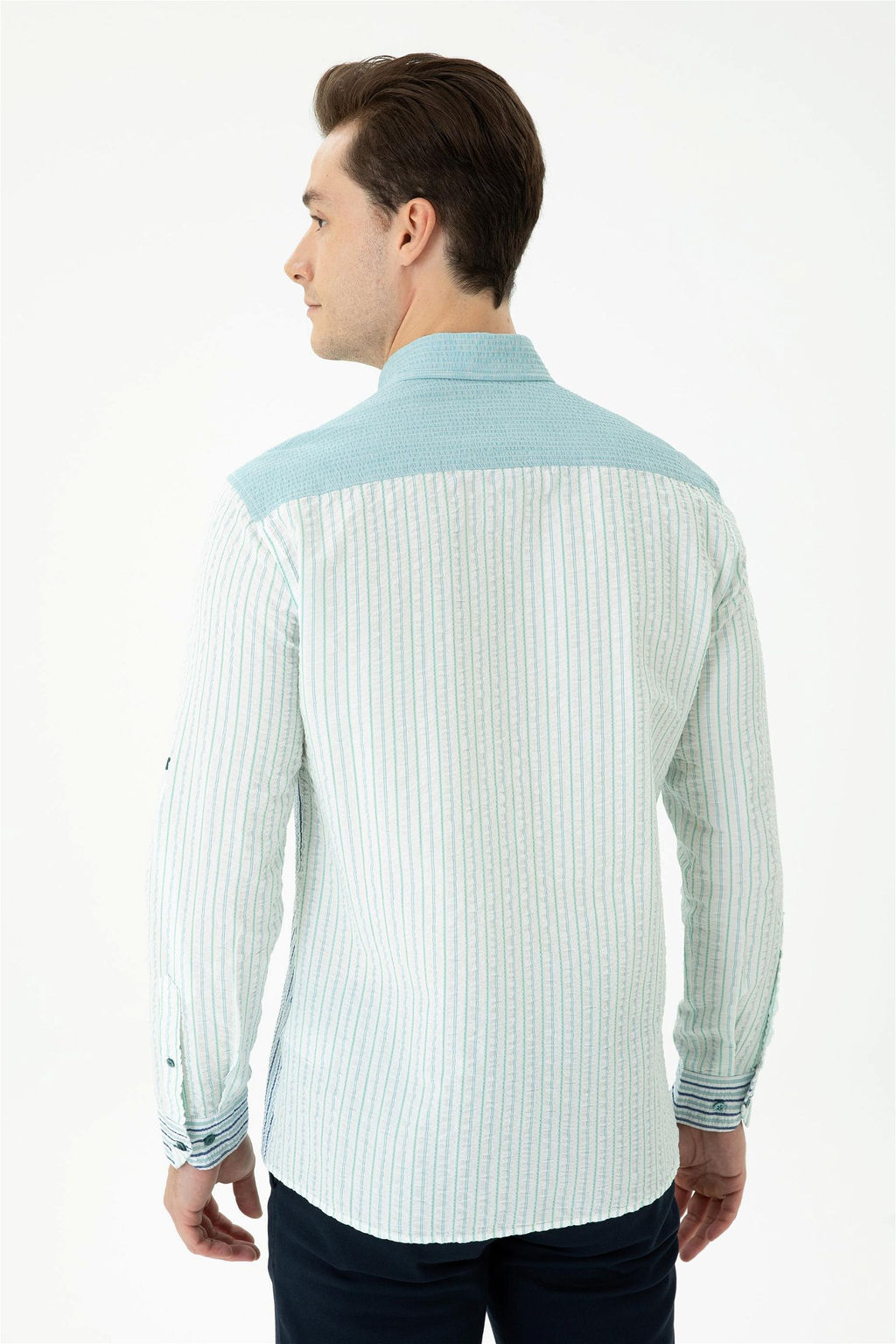 Мужская мятная рубашка с длинным рукавом - U.s. polo assn фото 5