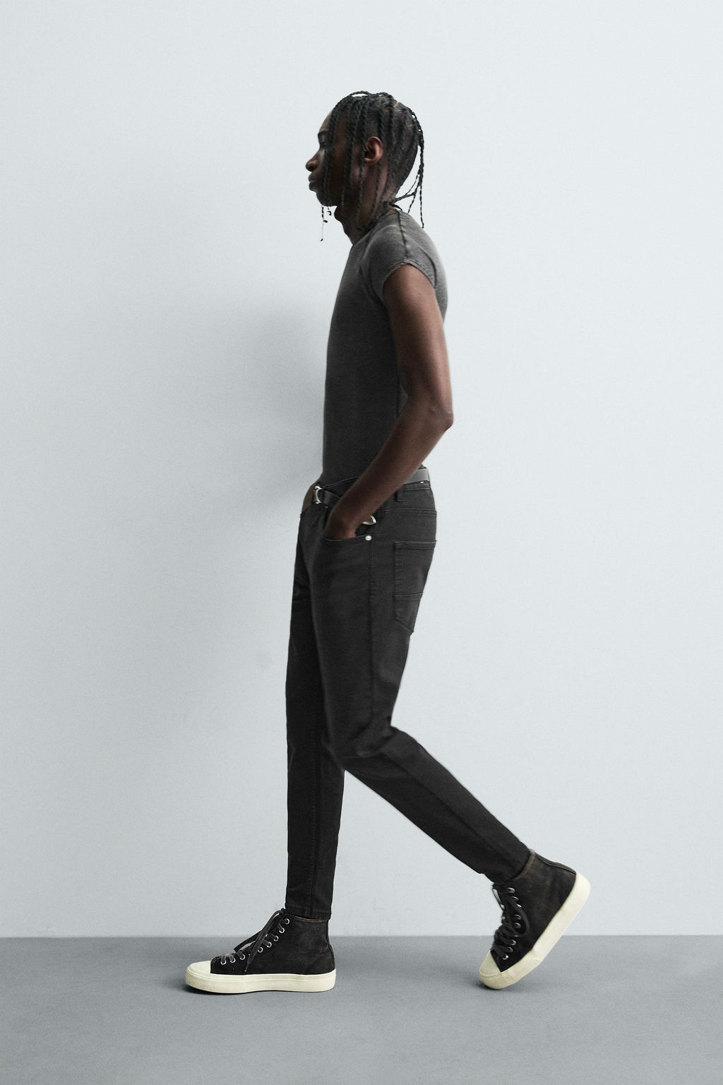 JEANS SKINNY FIT CROPPED / Negro - Zara фото 5