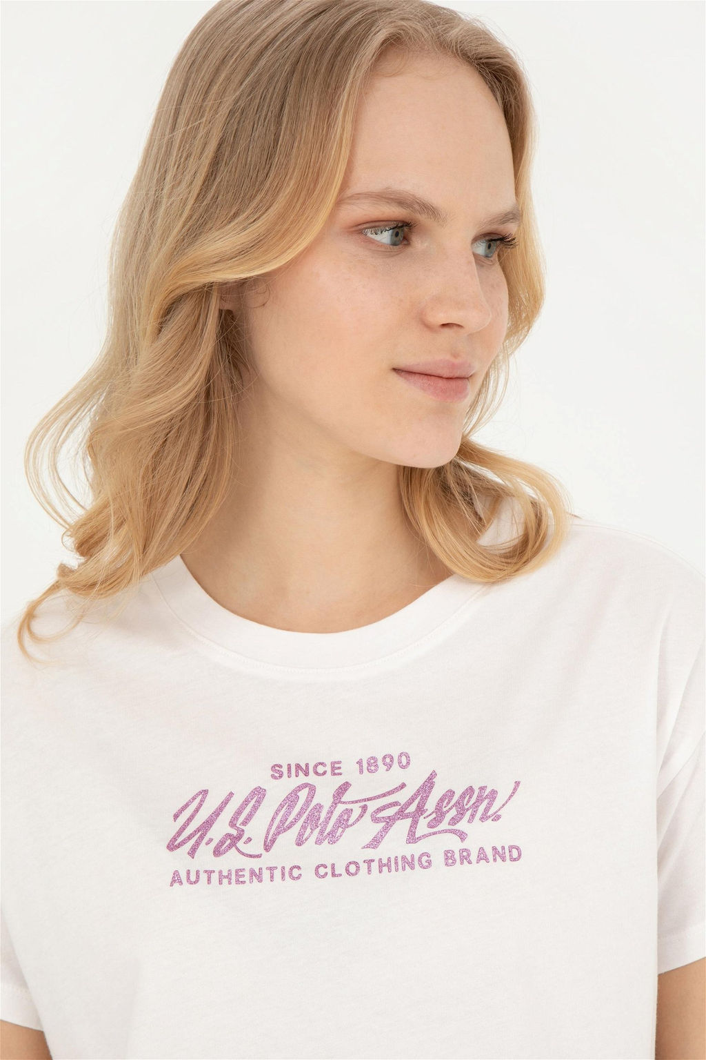 Женская футболка цвета экрю - U.s. polo assn фото 2