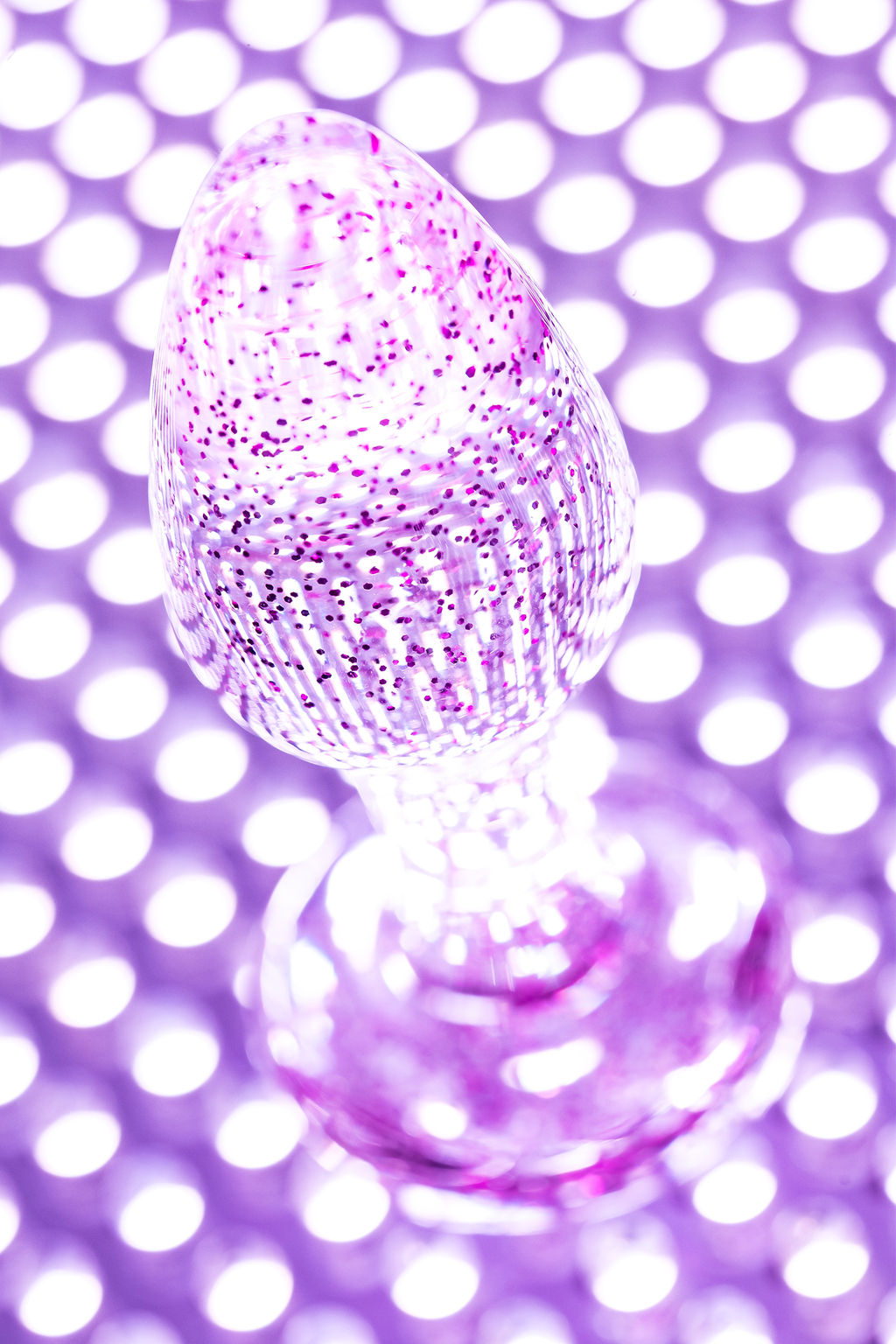 Анальная втулка TOYFA Basic, акрил, фиолетовый, 8 см, 2,8 см