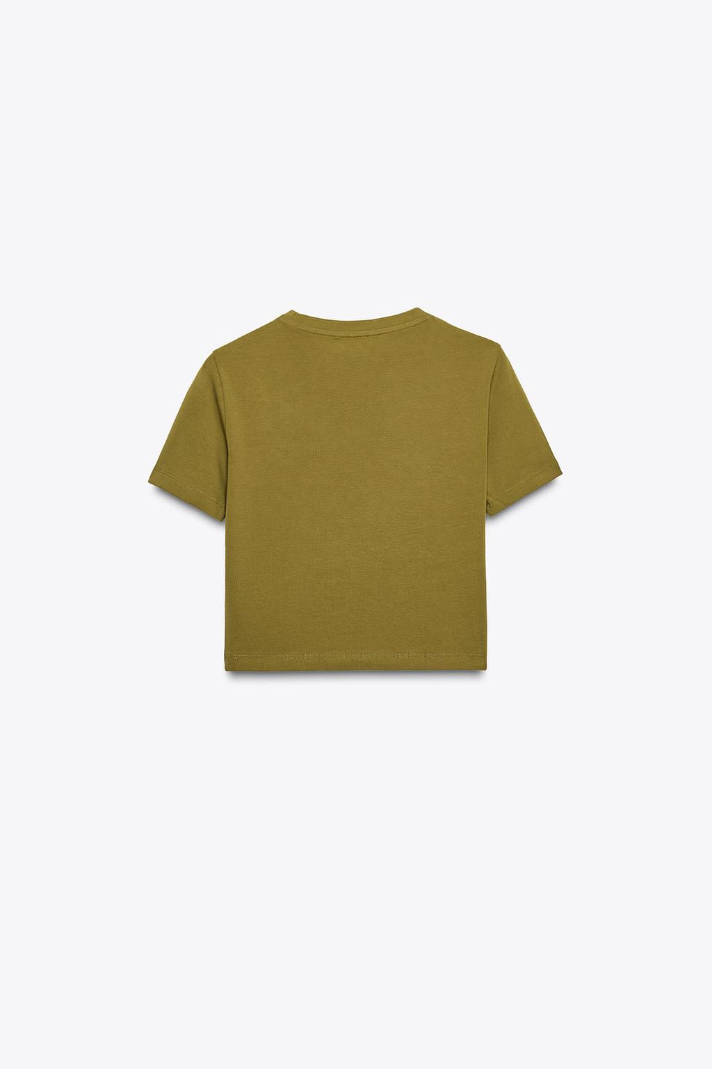 CROPPED STRETCH T-SHIRT - Zara фото 101