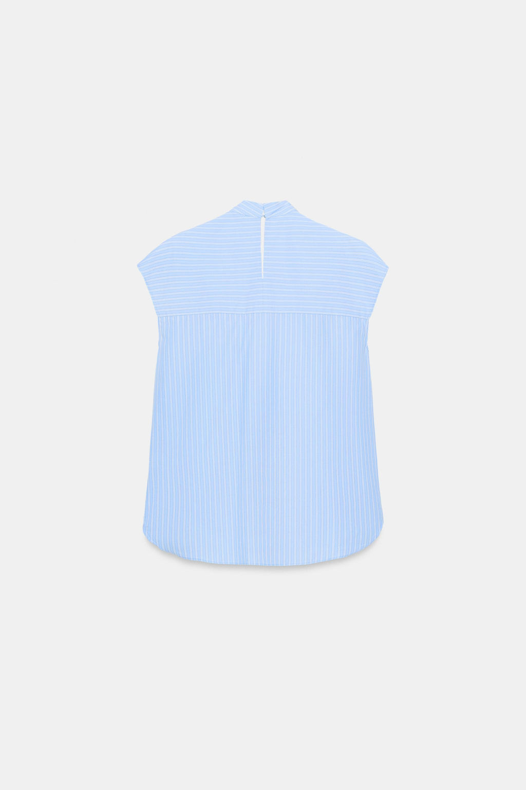 CAMISA RAYAS LAZADAS ZW COLLECTION / Blanco / Celeste - Zara фото 6