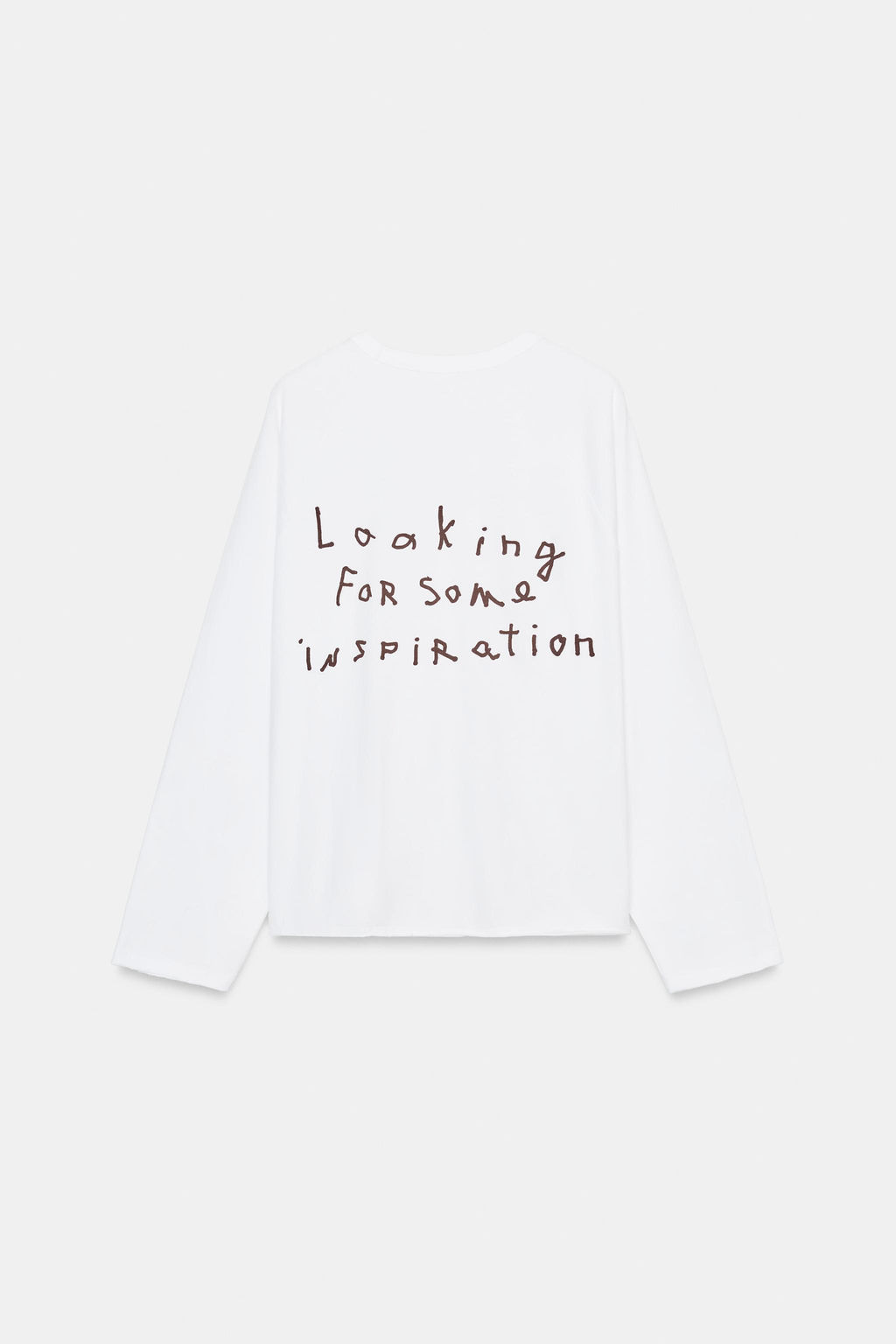 LONG SLEEVE TEXT T-SHIRT - Zara фото 2