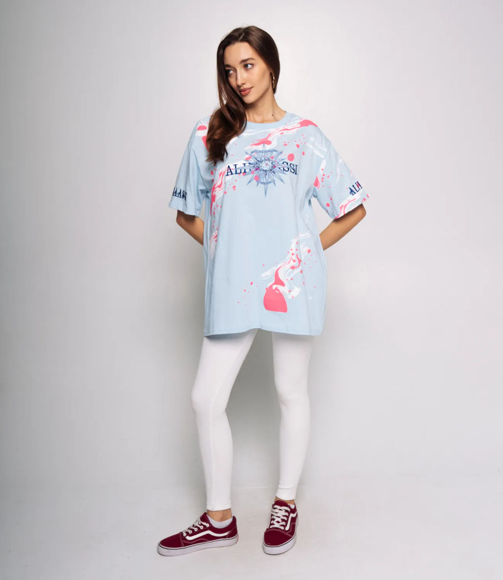 Футболка #КТ543, голубой