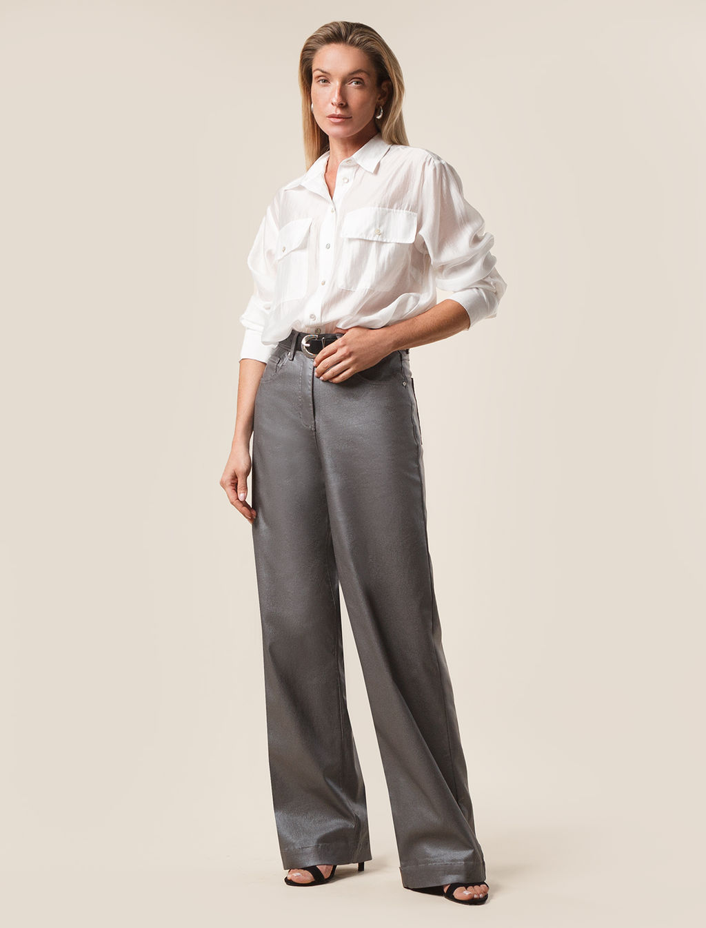 VILATTE / Блузка из полупрозрачного лиоцелла с натуральным шелком  фото 5