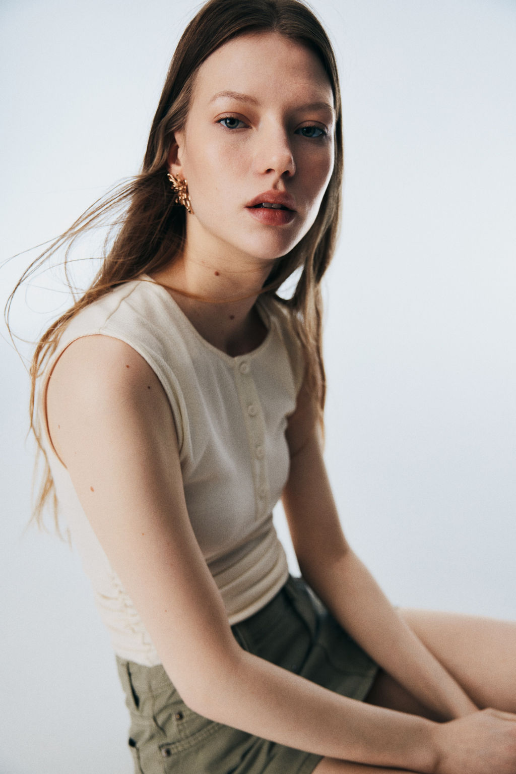 Top drapeado sin mangas - H&m фото 5