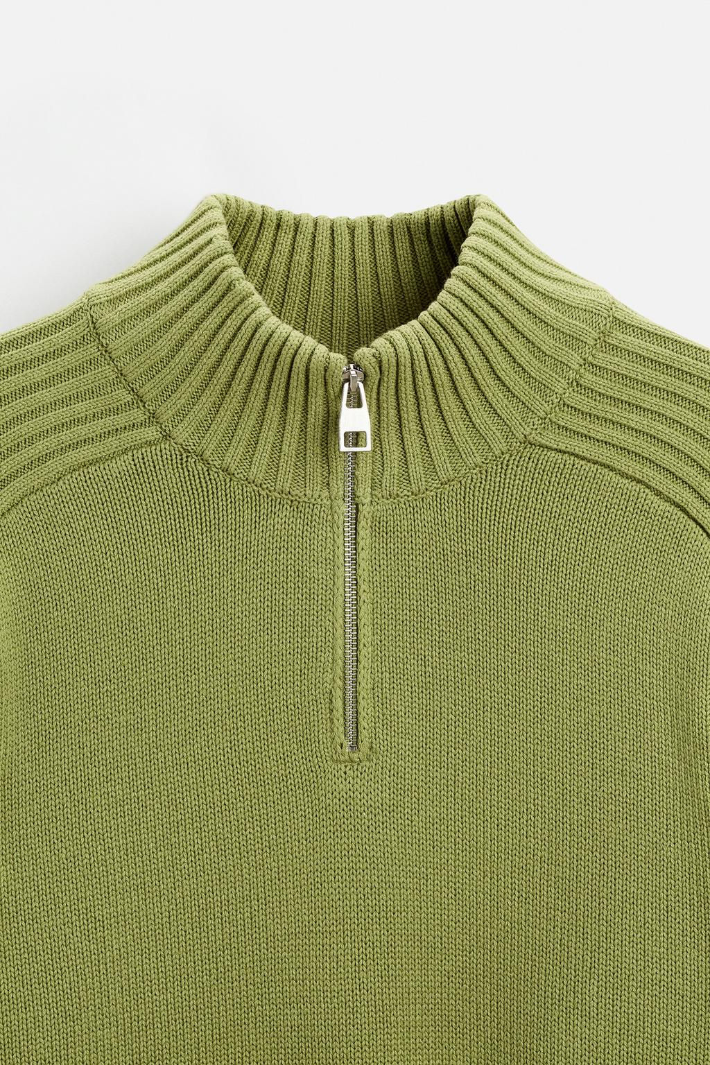 HIGH NECK QUARTER-ZIP SWEATER - Zara фото 17