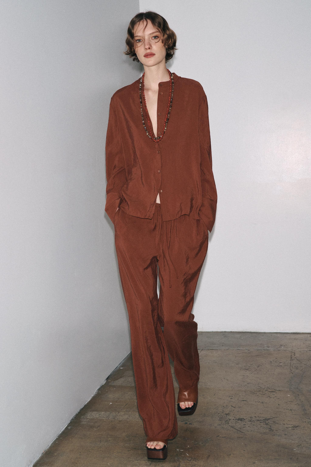 ZW COLLECTION FLOWING SHIRT - Zara фото 4