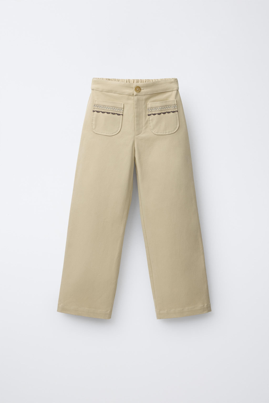 EMBROIDERED POCKET TROUSERS