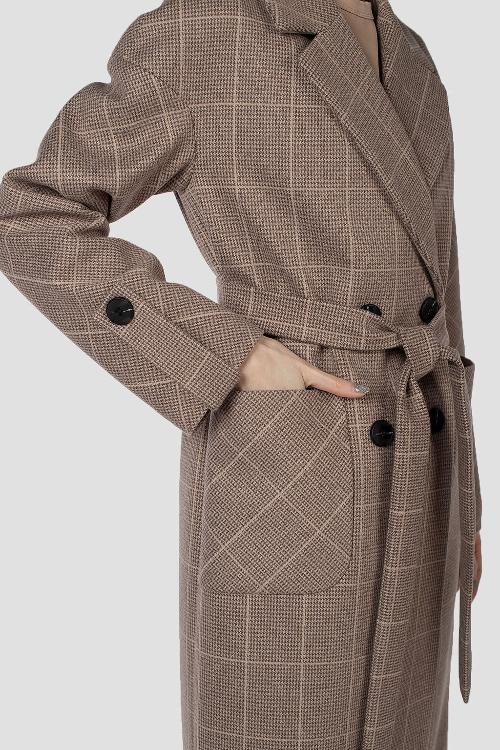 Пальто женское демисезонное (пояс) - El podio фото 5