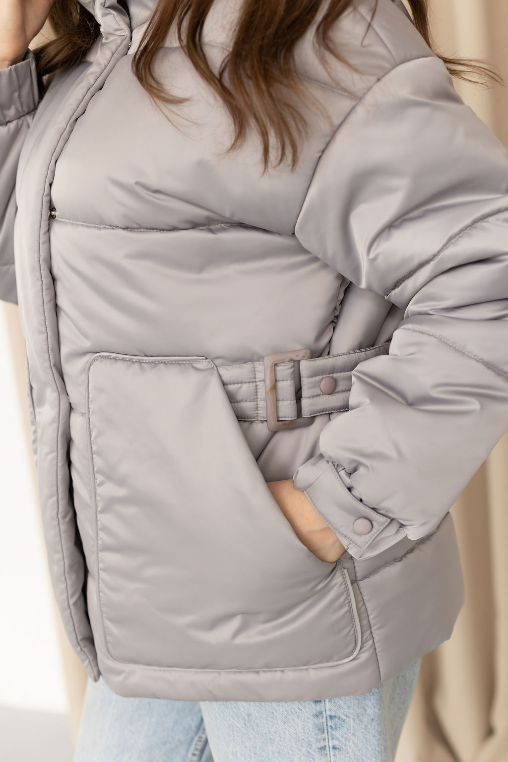 Куртка женская зимняя 24404 (бежевый) - Kankan фото 13