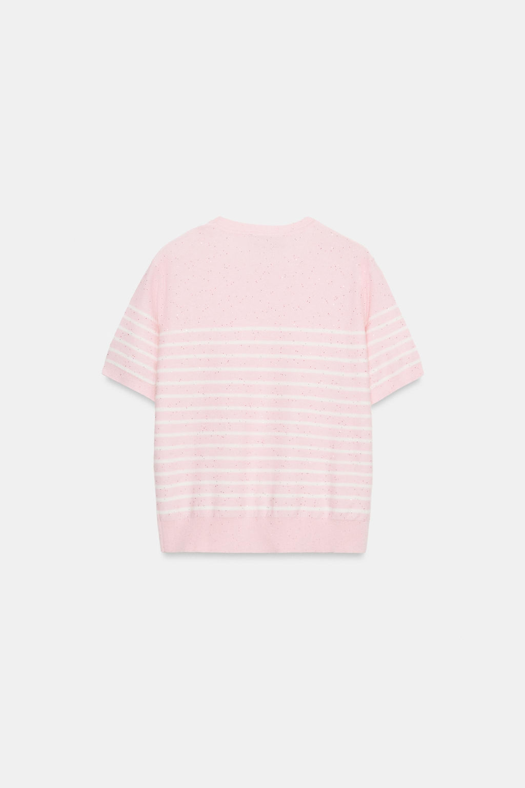TOP PUNTO RAYAS LENTEJUELAS / Rosa pastel - Zara фото 6