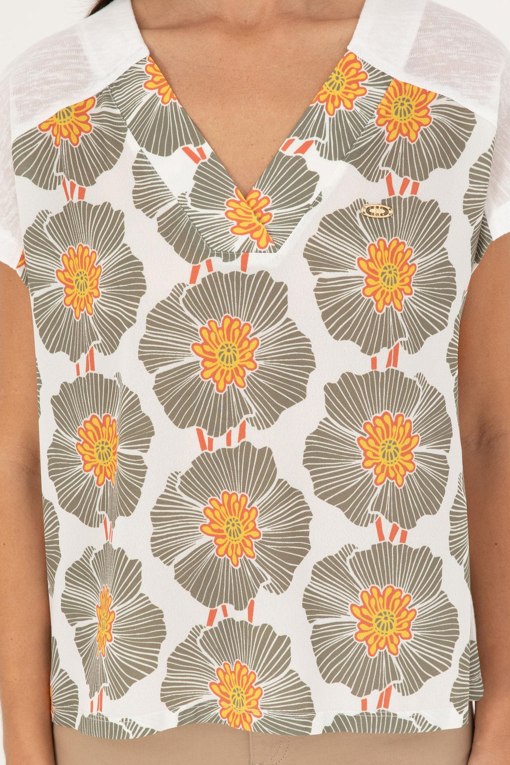 U. S. Polo Assn / Женская футболка цвета экрю - U.s. polo assn фото 6