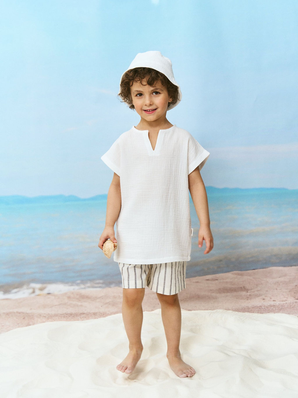 Шорты бермуды хлопковые "Полоска Уголь"