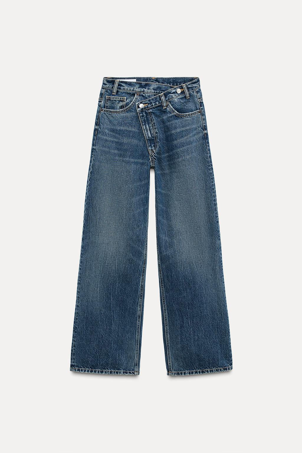 HIGH-WAIST TRF WIDE-LEG JEANS - Zara фото 8