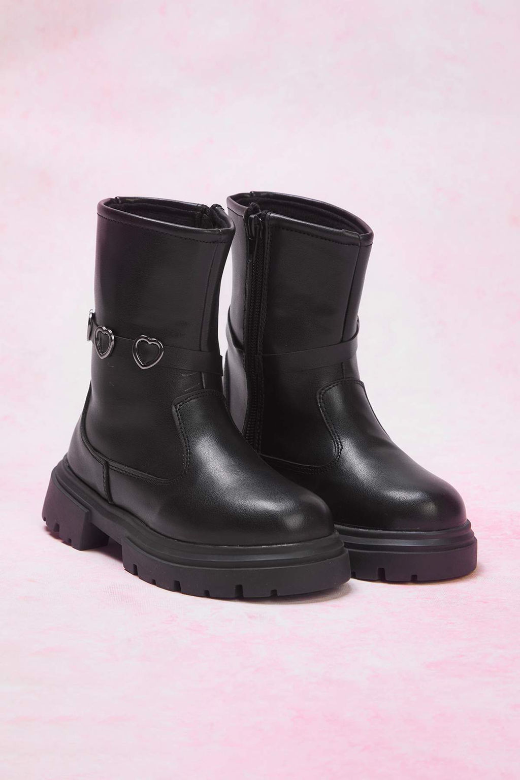 Siyah Kalp Tokal? Fermuarl? Buyuk K?z Cocuk Kids Bot
TAKAW26BO00012 - Trendyolmilla фото 5