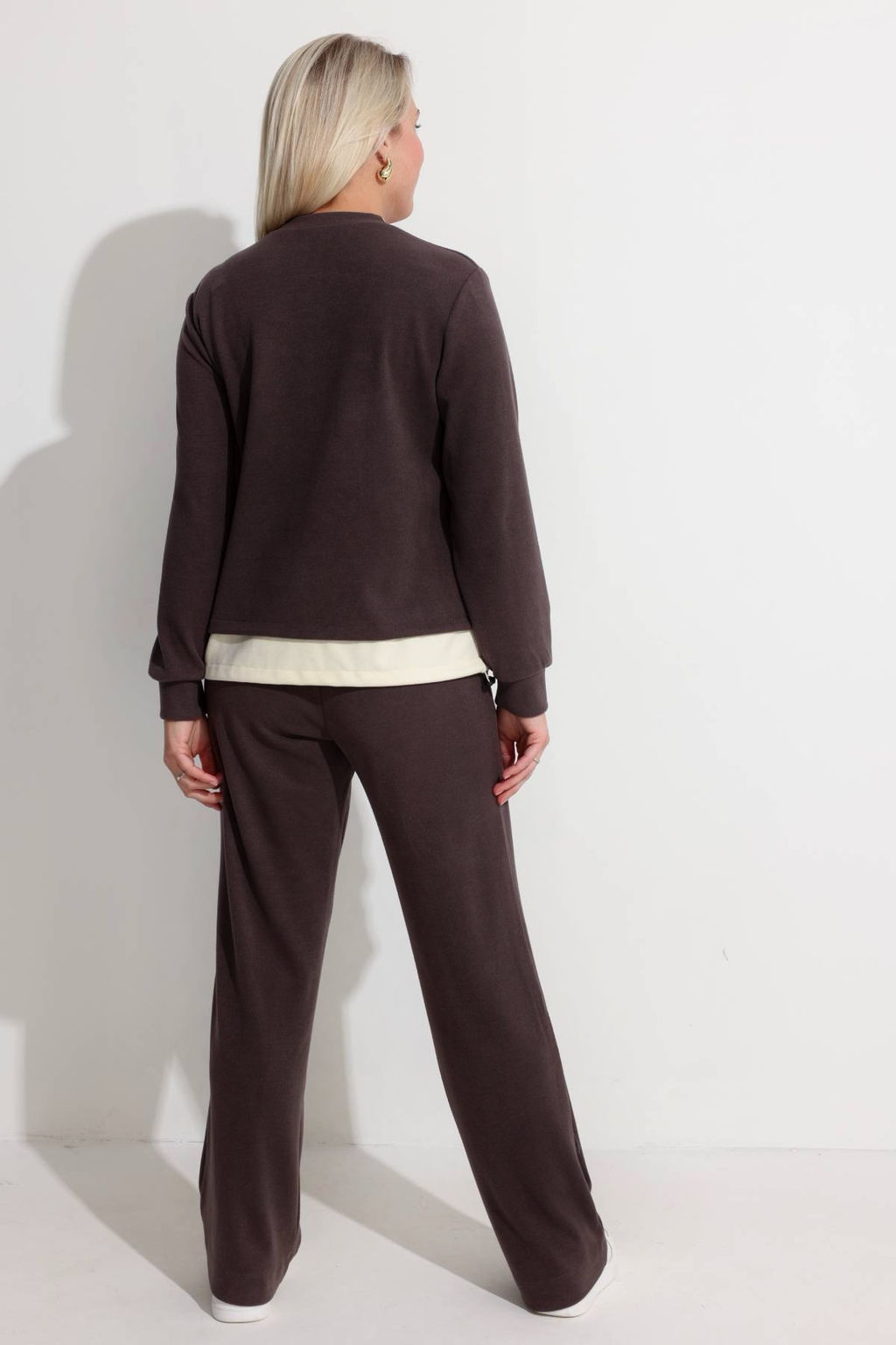 Блузка женская 4324/01/Коричневый, молочный - Rise фото 3