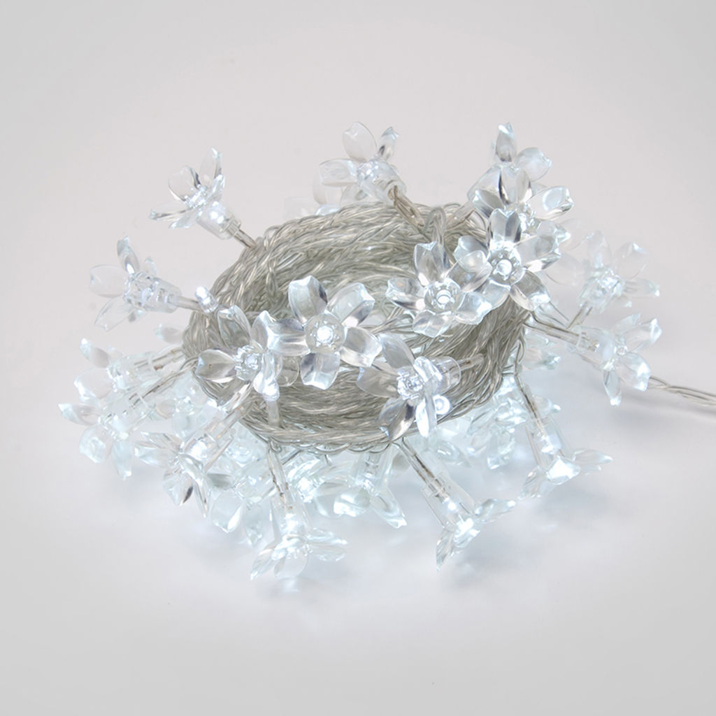 ULD-S0700-050/DTA WHITE IP20 WHITE SAKURA Гирлянда светодиодная с контроллером Сакура белая, 50 светодиодов, 7 м, белая,IP20,провод прозрачный