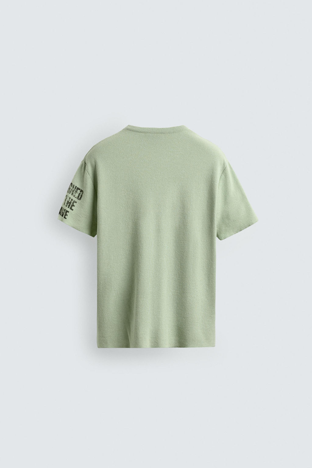 CAMISETA PUNTO ESTAMPADOS LAVADOS / Verde agua