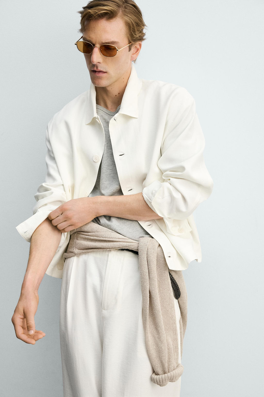 SOBRECAMISA FLUIDA BOXY FIT / Blanco roto - Zara фото 5