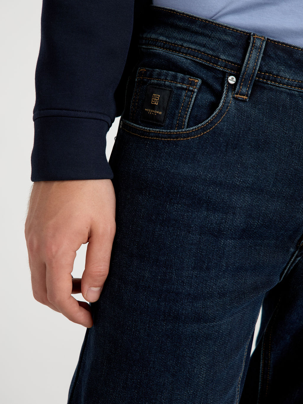 Утепленные мужские джинсы прямые кроя с начесом - Mossmore фото 8