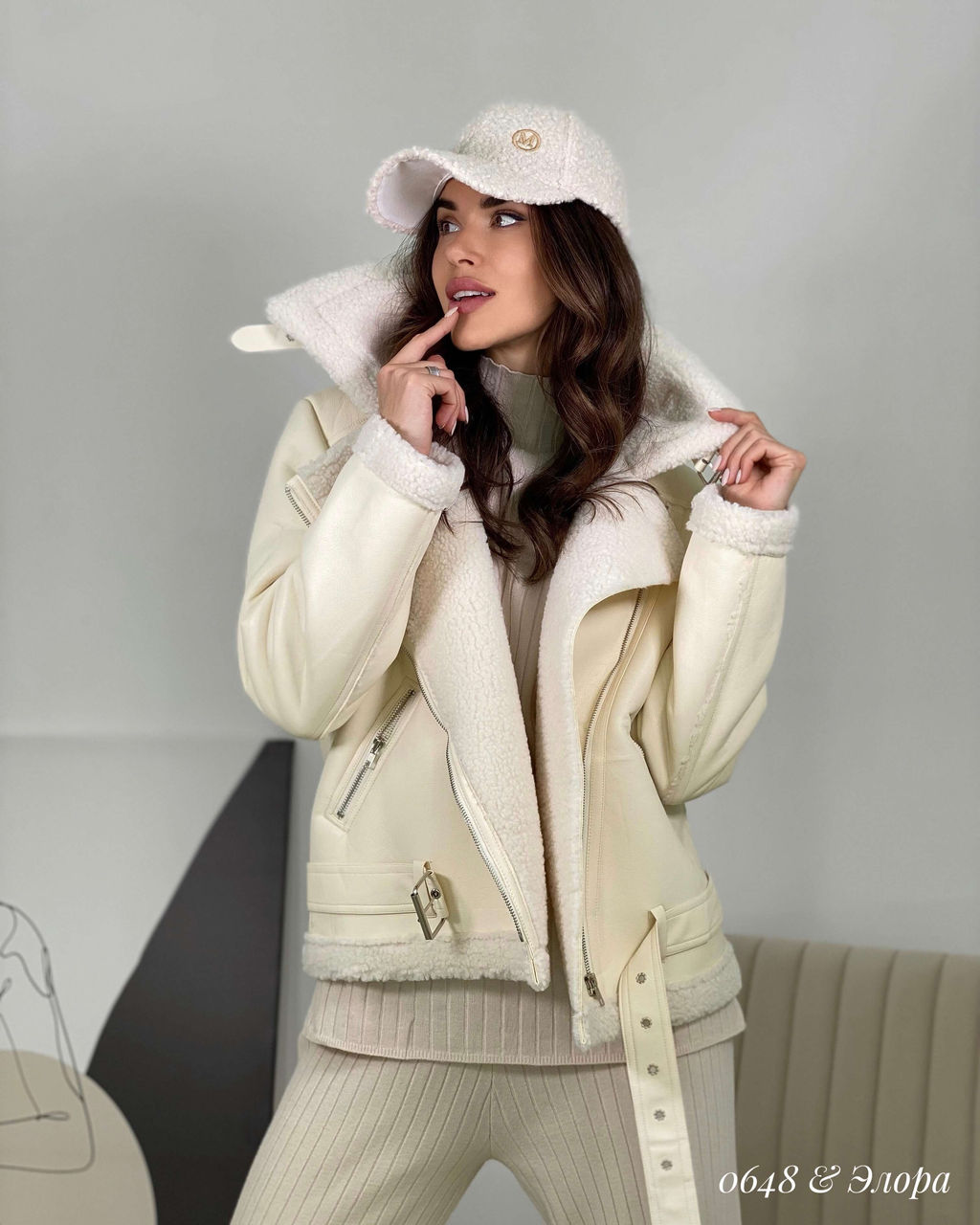 Дубленка Элора (бежевый)* - Nadi bordo фото 3