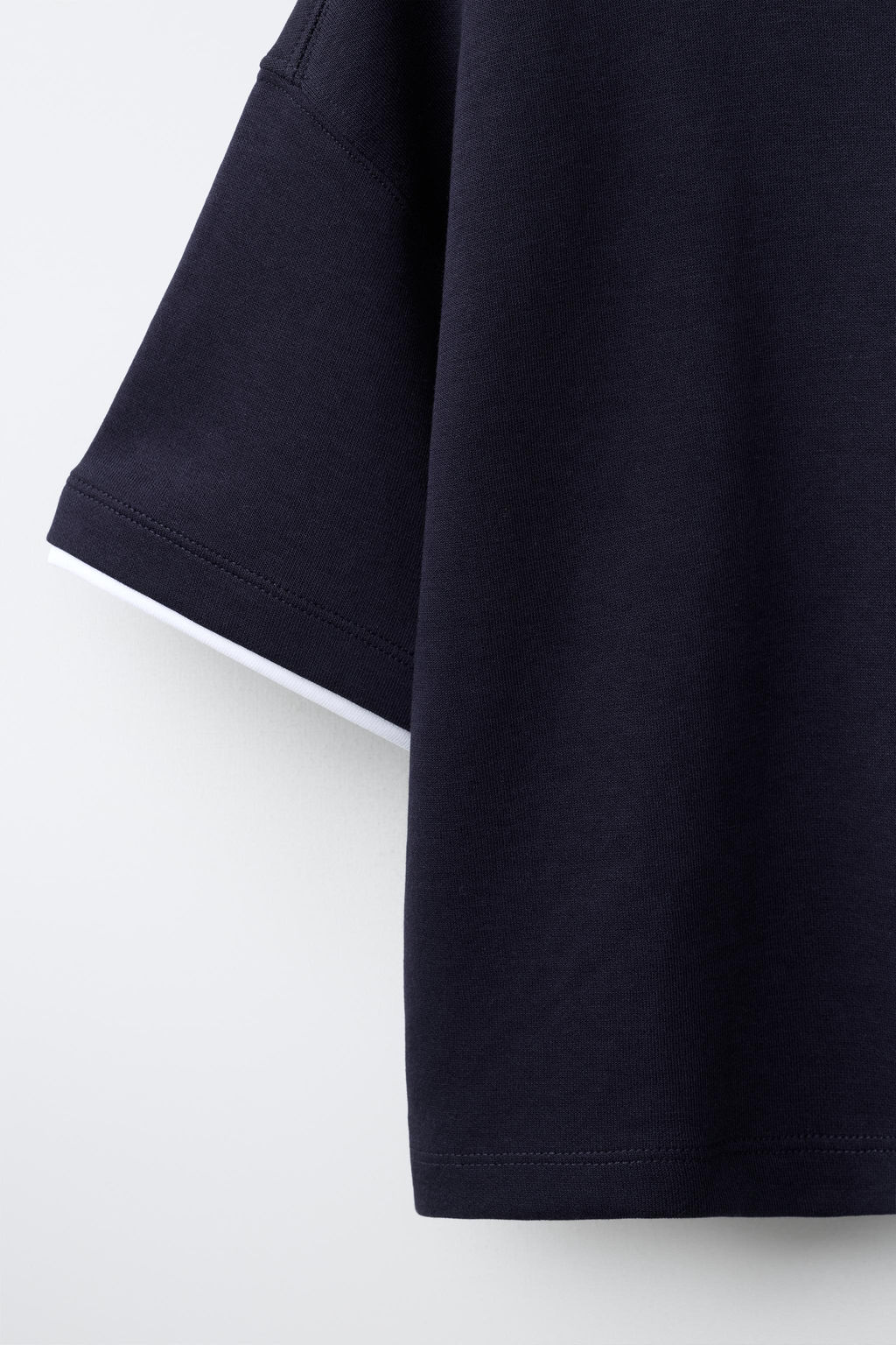 CAMISETA DOBLE INTERLOCK / Marino - Zara фото 4