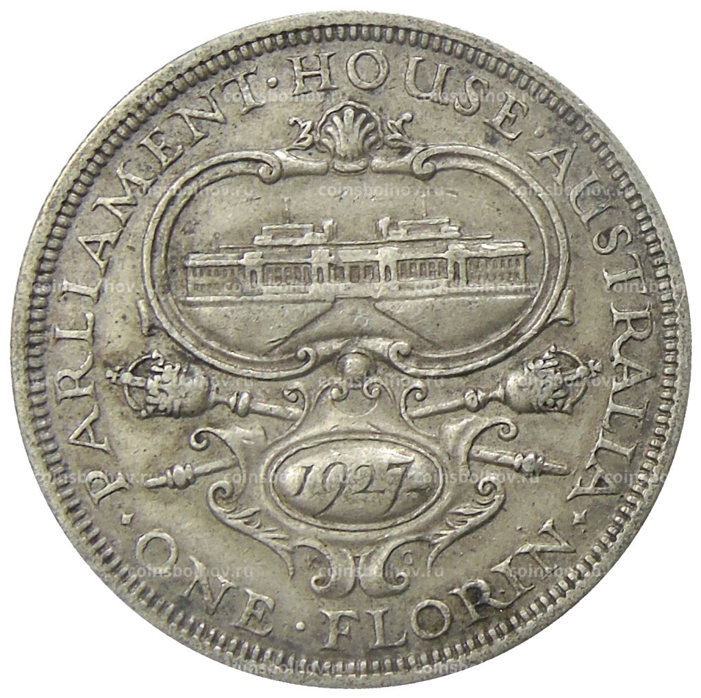 1 флорин 1927 года Австралия Открытие здания парламента в Канберре
