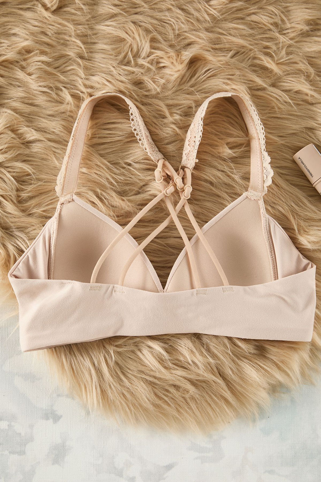 TRENDYOLMILLA Ten Micro Dantel Detayl? Balensiz Kapl? Ucgen Orme Sutyen THMSS25SU00008 фото 8