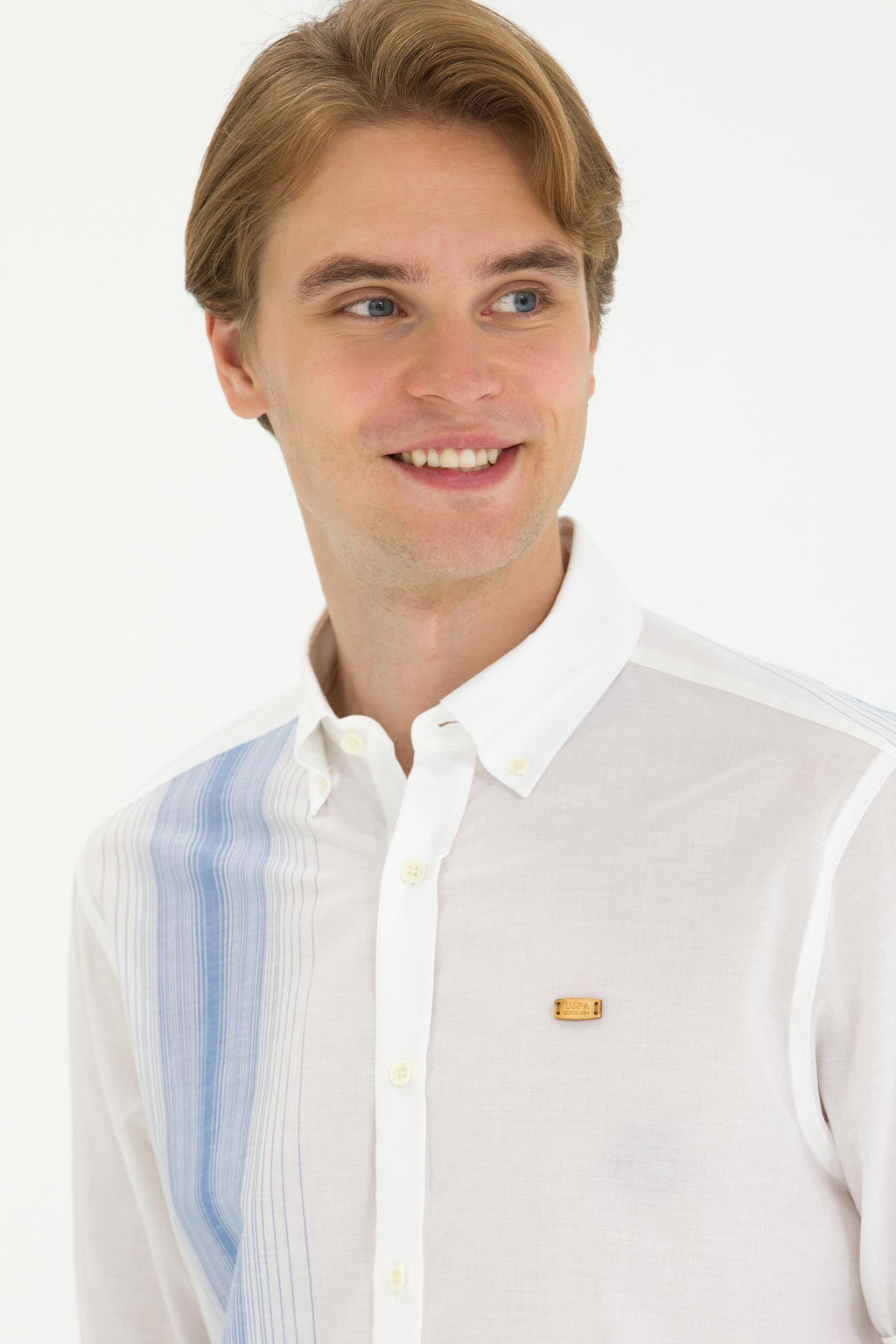 U. S. Polo Assn Мужская белая рубашка с длинным рукавом - U.s. polo assn фото 16