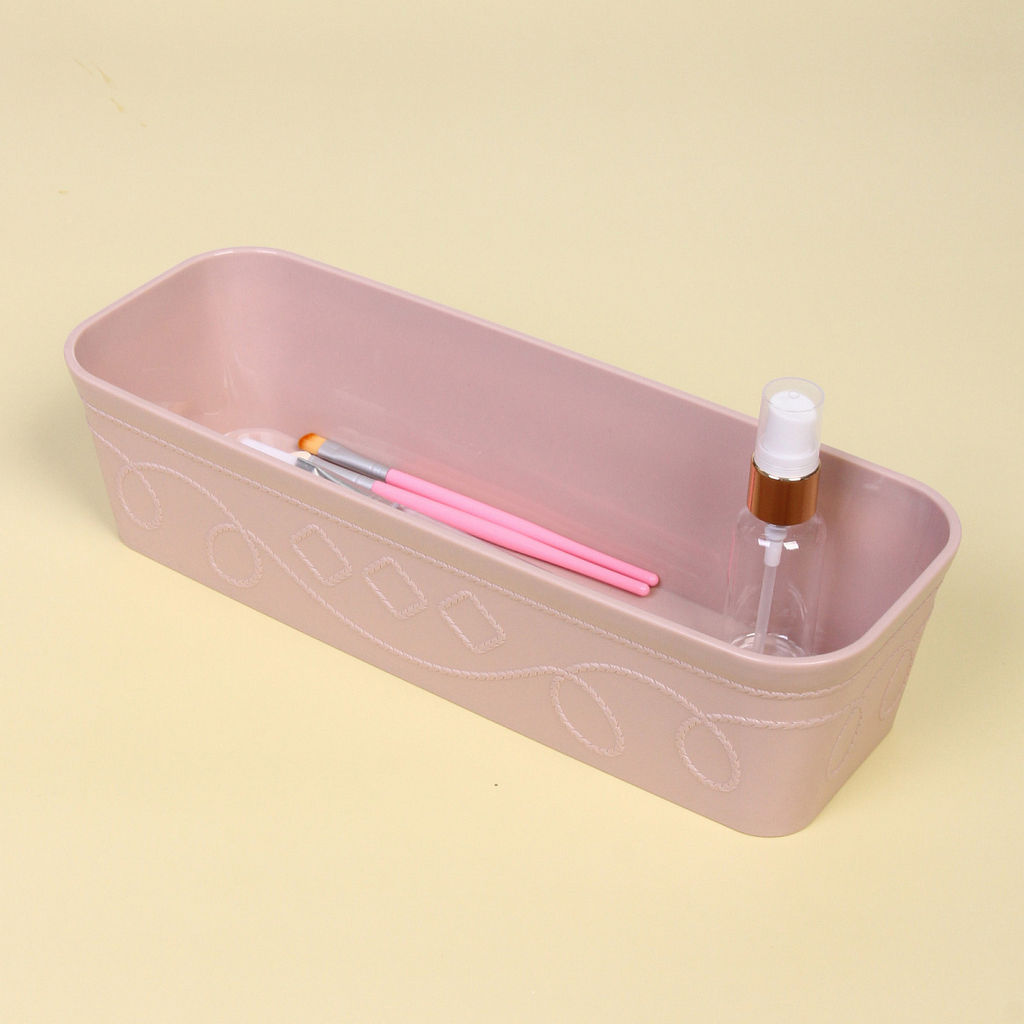 Цена за 2 шт. Контейнер для хранения "Пинто", цвет пудровая роза, 30*10,5*7,5см